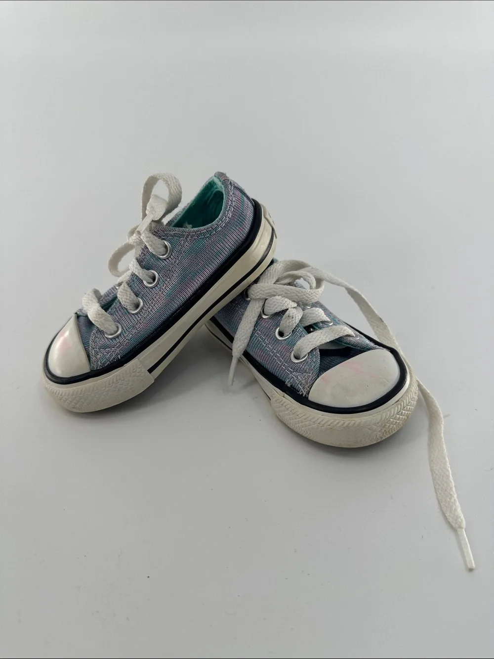 Converse Kids Canvas Sneakers in Blue and Teal
